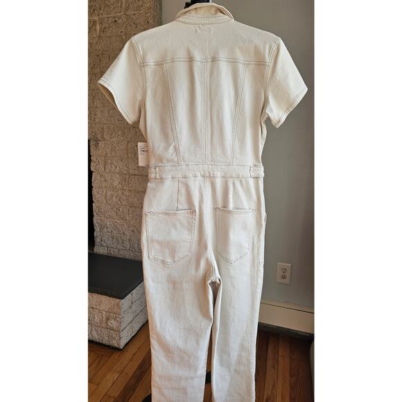 Good American Jumpsuit Fit for Success Palazzo Jumpsuit in Bone, Womens Sz 3 NEW - Picture 6 of 12